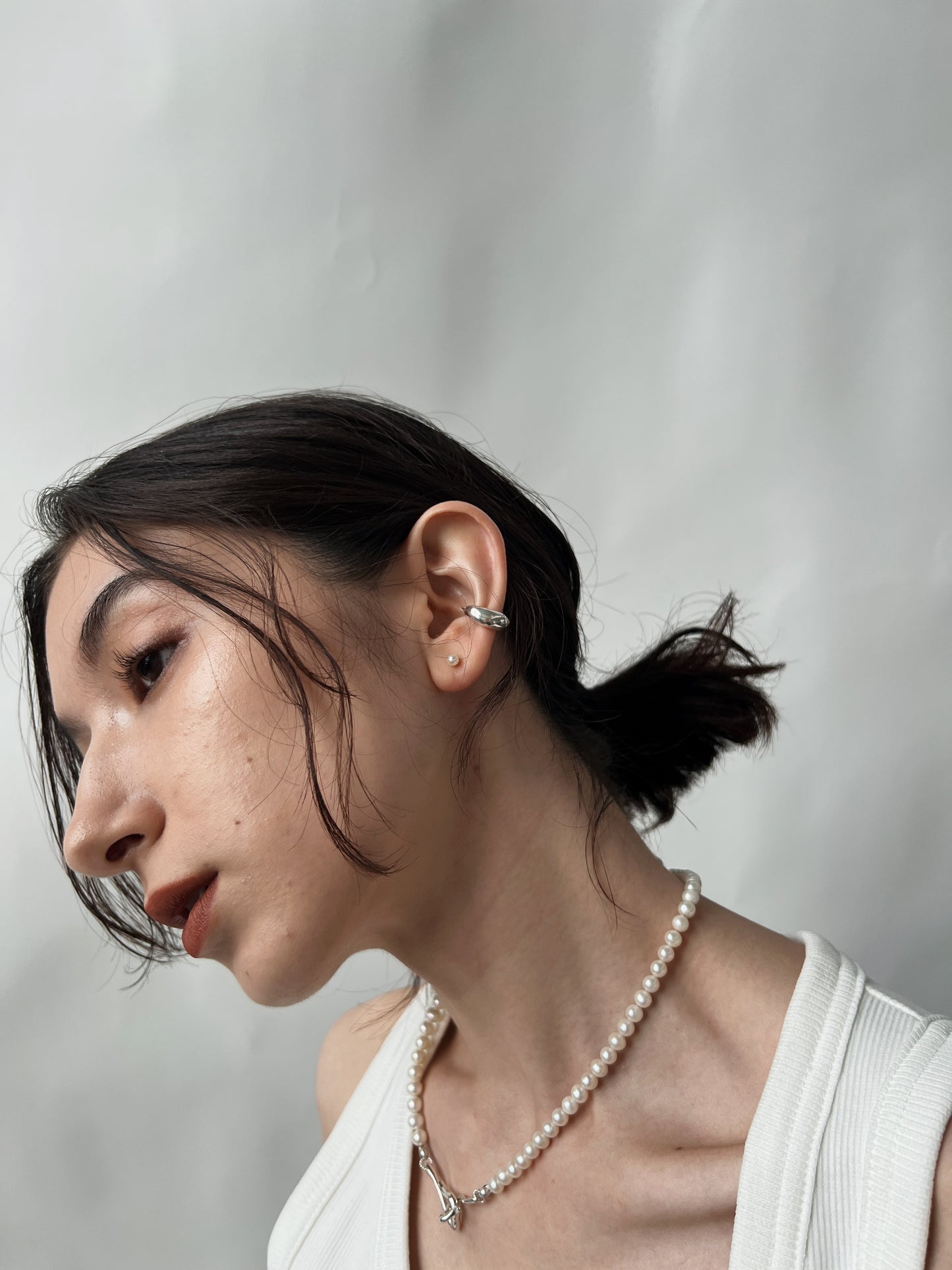 mini akoya pearl earring <m-002>