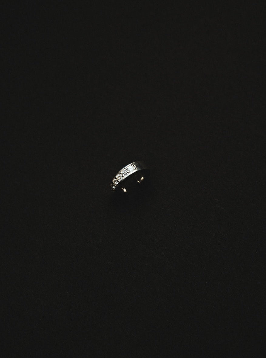 white topaz earcuff