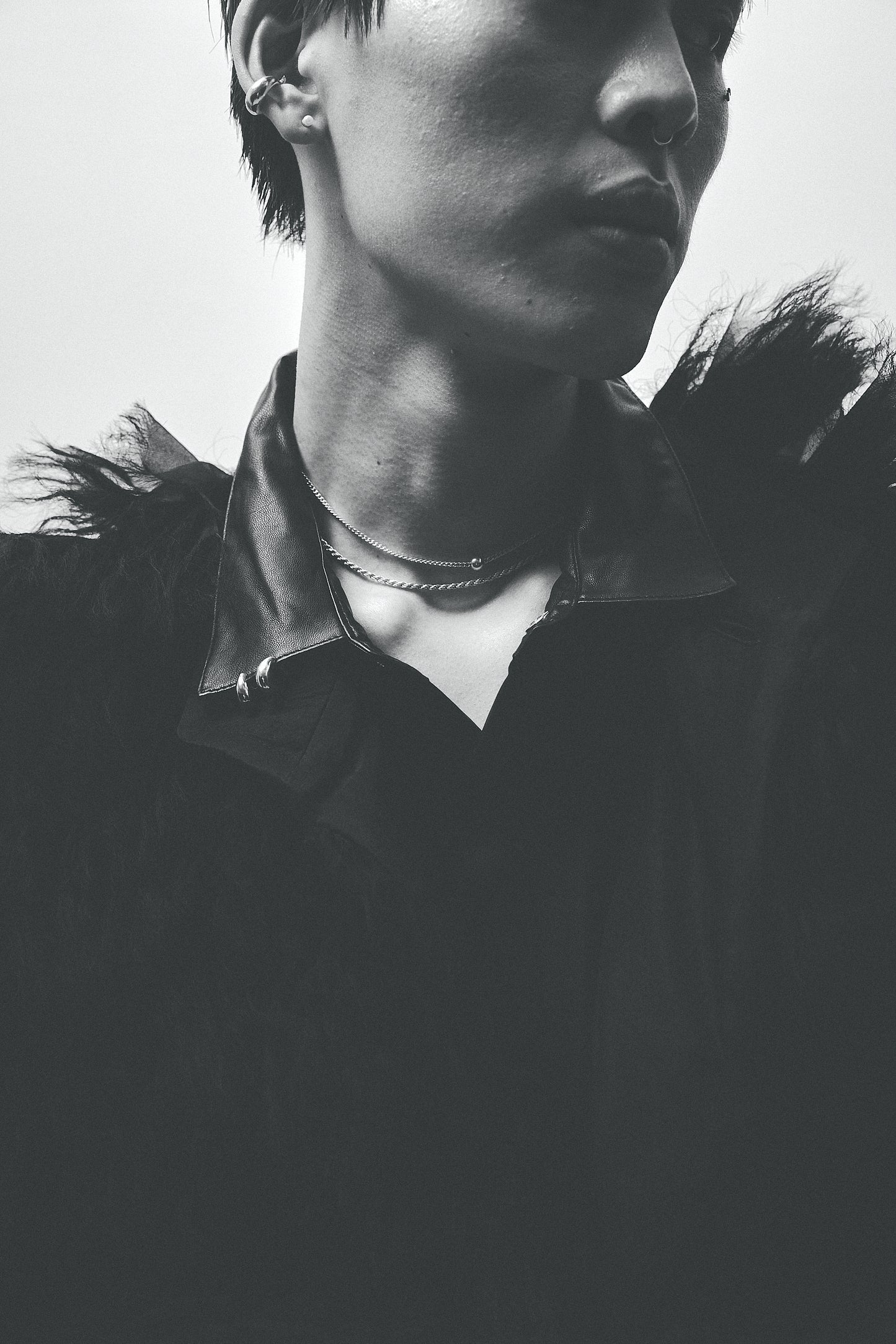 tiny ball chain necklace<b-007>
