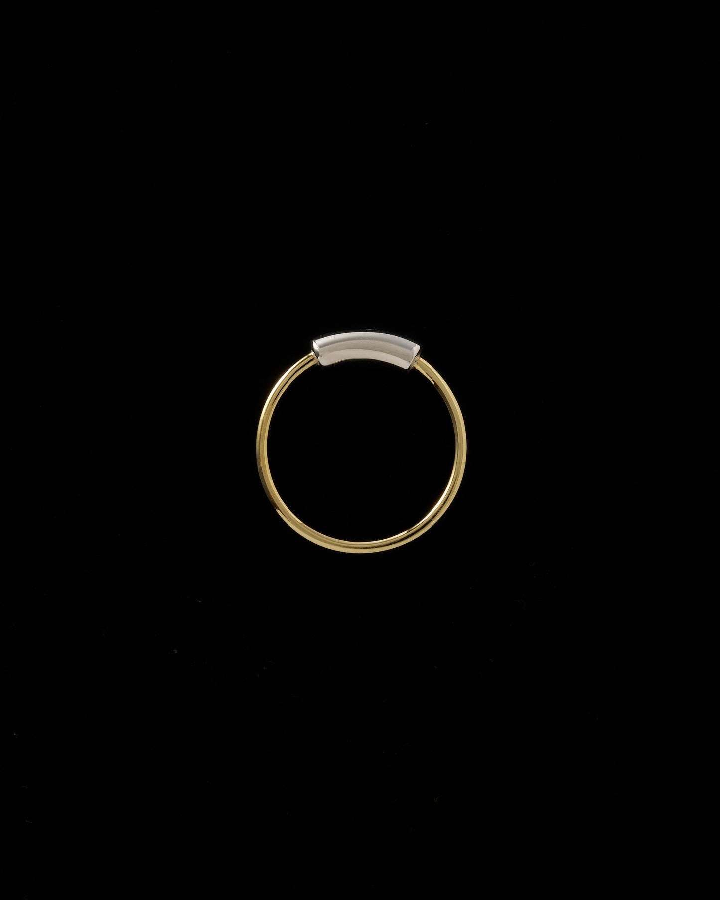 Bi-color Pipe Ring/gold base <bi-002-g>