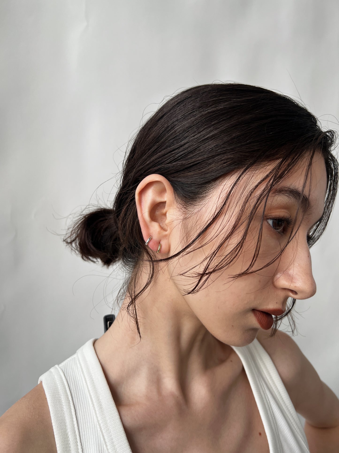 baby hoop earring <b-008>