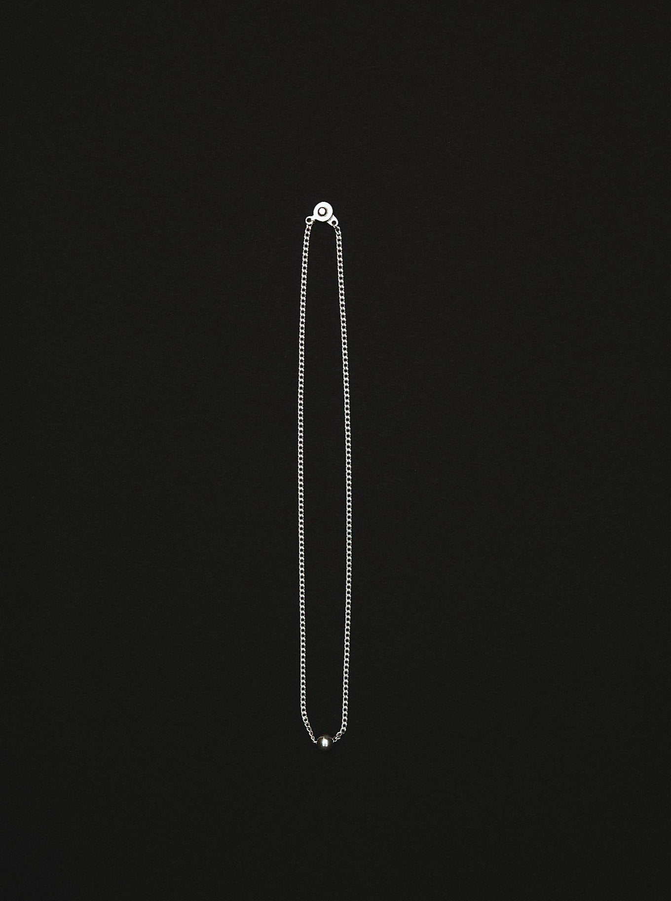 tiny ball chain necklace<b-007>