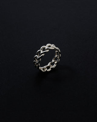 Heart Chain Ring/silver <h-006>