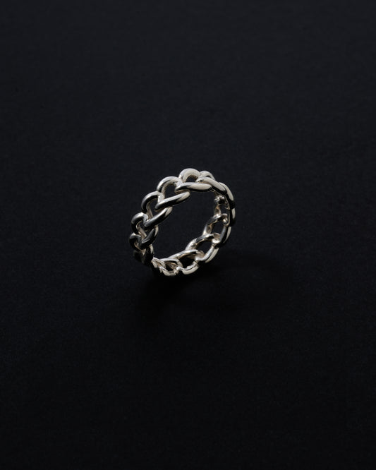 Heart Chain Ring/silver <h-006>