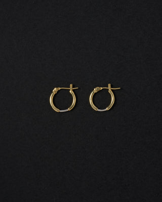 Bi-color Pipe Earrings/gold base <bi-001-g>