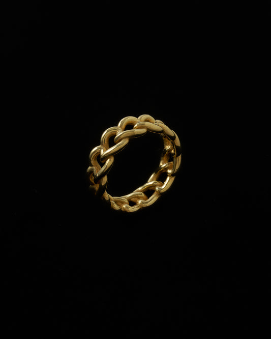 Heart Chain Ring/gold <h-006-g>