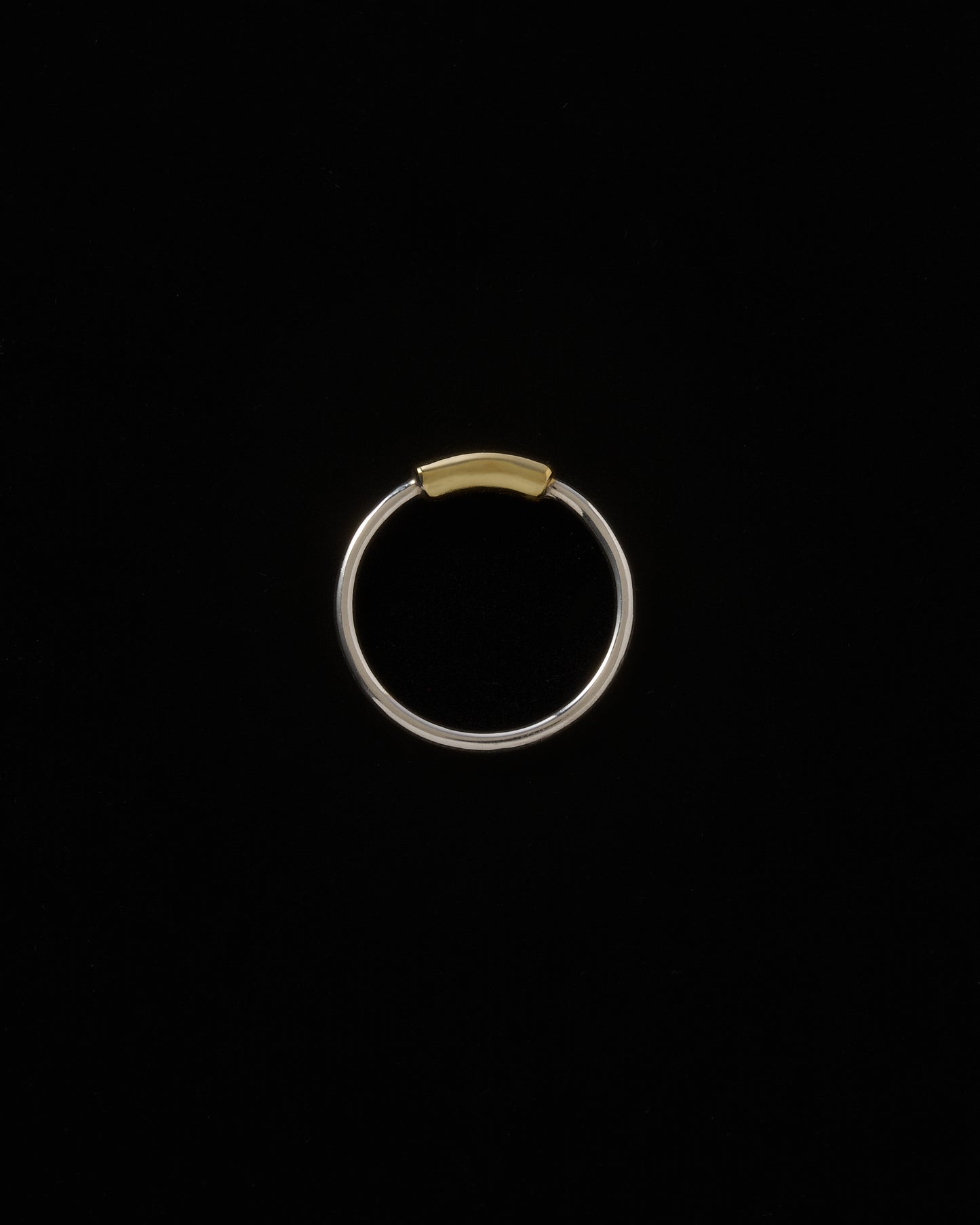 Bi-color Pipe Ring/silver base <bi-002>