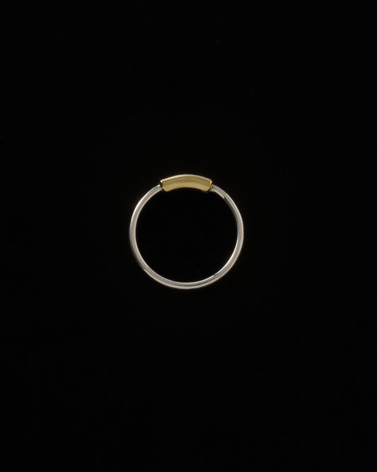 Bi-color Pipe Ring/silver base <bi-002>