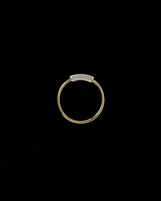 Bi-color Pipe Ring/gold base <bi-002-g>