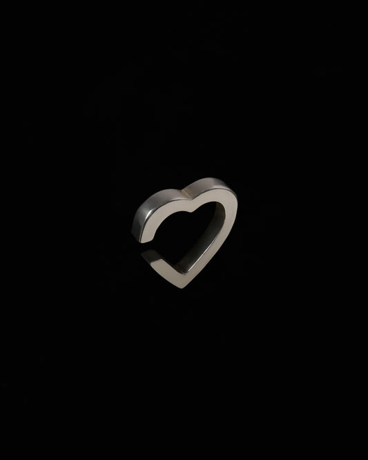 Heart Ear Cuff/silver,basic <h-007>