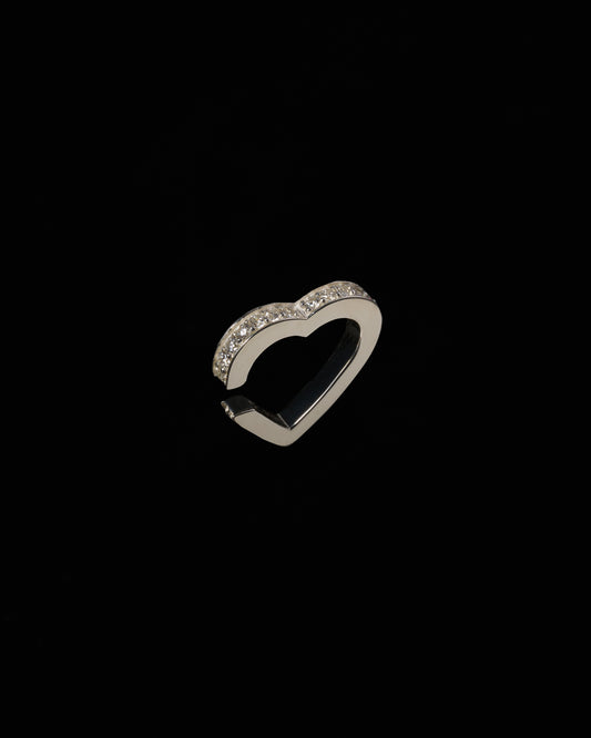 Heart Ear Cuff/silver,full eternity <h-008>
