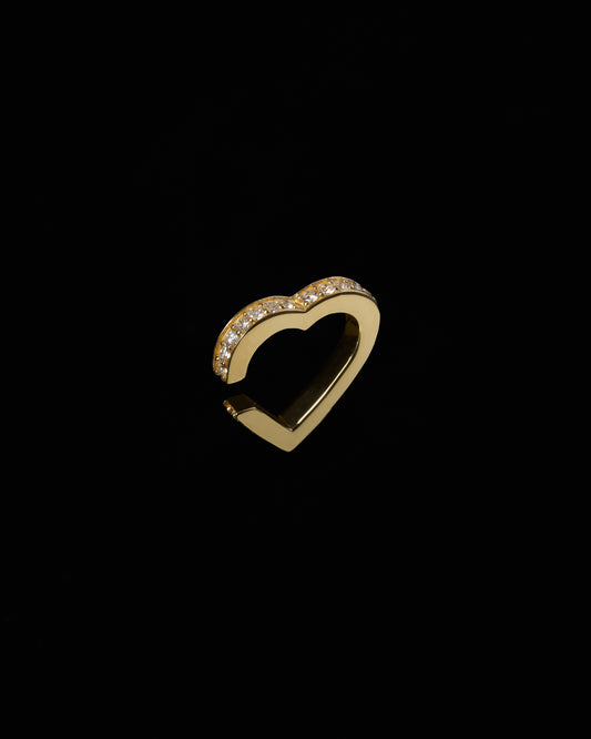 Heart Ear Cuff/gold,full eternity <h-008-g>