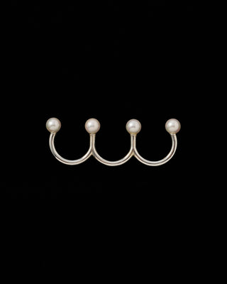 Triple Finger Pearl Ring <tfpr-001,tfpr-001-g>