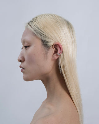 White Topaz Earcuff <w-001>