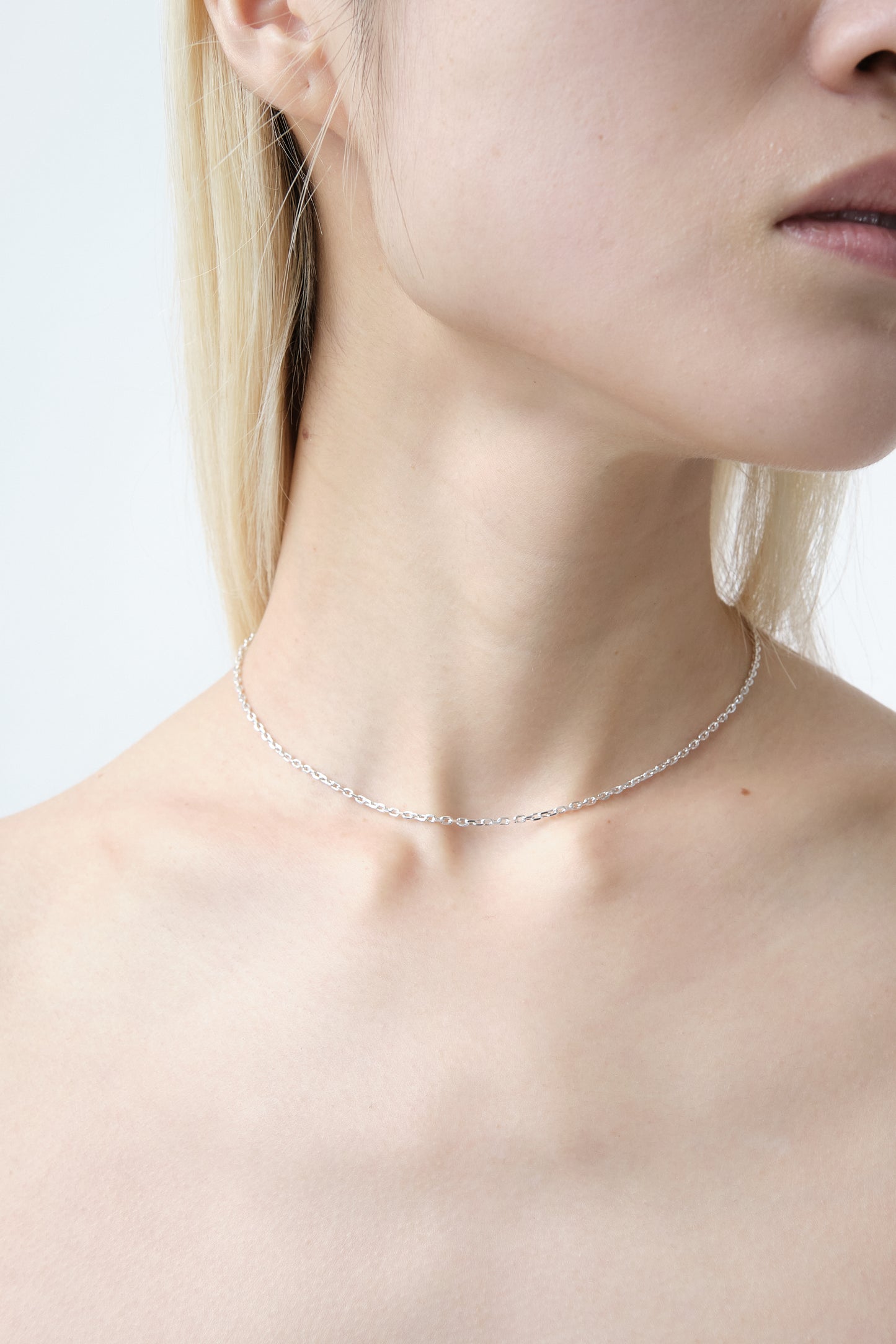 Thin Chain Necklace <t-001>
